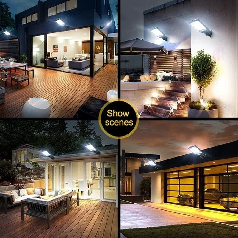 1/2/3/4PCS Solar Lights Outdoor 3 Modes 200COB Waterproof Street Lamp Motion Sensor Security Lighting for Garden Patio Path Yard