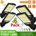 1/2/3/4PCS Solar Lights Outdoor 3 Modes 200COB Waterproof Street Lamp Motion Sensor Security Lighting for Garden Patio Path Yard